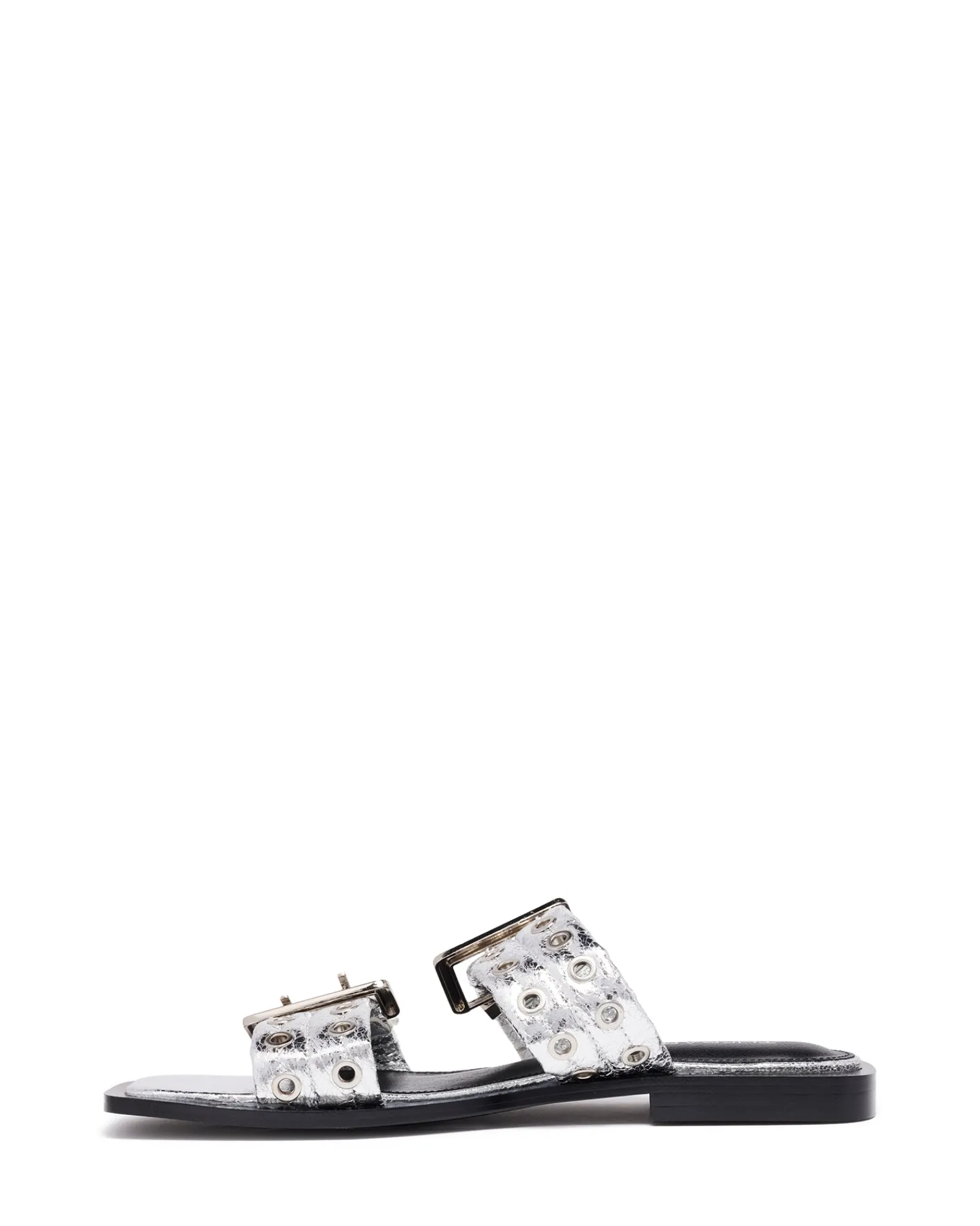 Therapy Shoes Sandals|Flat Sandals-Ego Flat Sandal Cracked Metallic