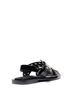 Therapy Shoes Sandals|Flat Sandals-Elemental Slingback Flat Sandal Patent