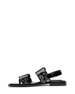 Therapy Shoes Sandals|Flat Sandals-Elemental Slingback Flat Sandal Patent
