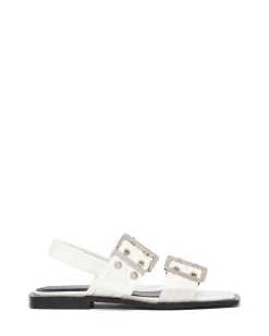 Therapy Shoes Sandals|Flat Sandals-Elemental Slingback Flat Sandal Patent