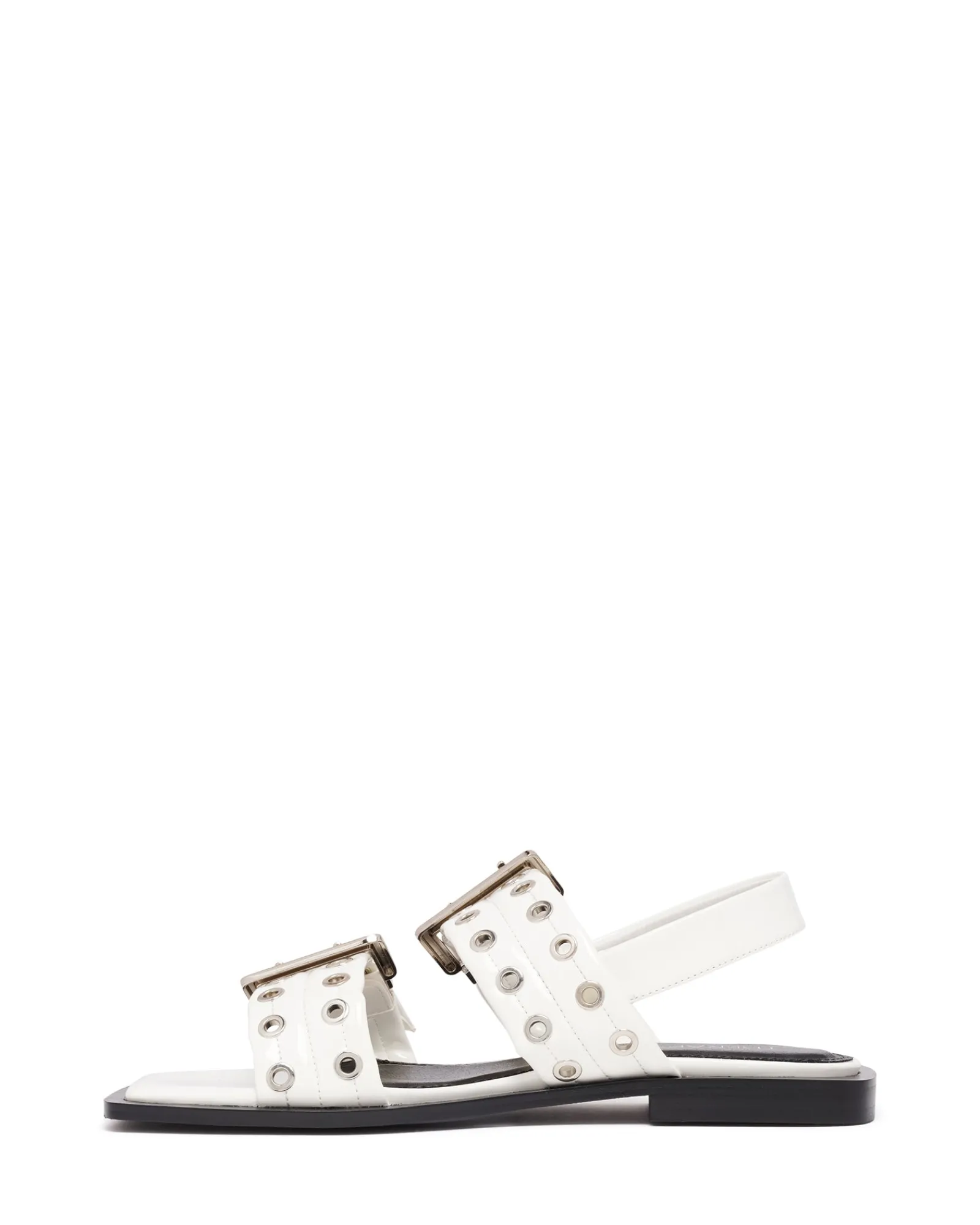 Therapy Shoes Sandals|Flat Sandals-Elemental Slingback Flat Sandal Patent