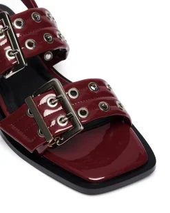 Therapy Shoes Sandals|Flat Sandals-Elemental Slingback Flat Sandal Patent
