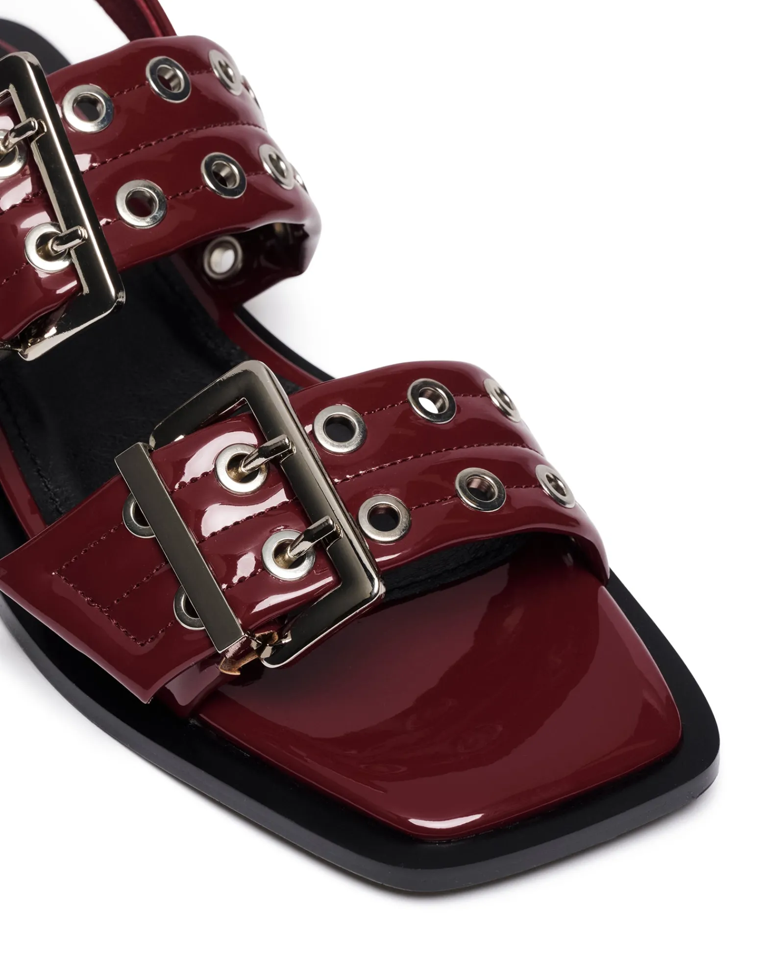 Therapy Shoes Sandals|Flat Sandals-Elemental Slingback Flat Sandal Patent