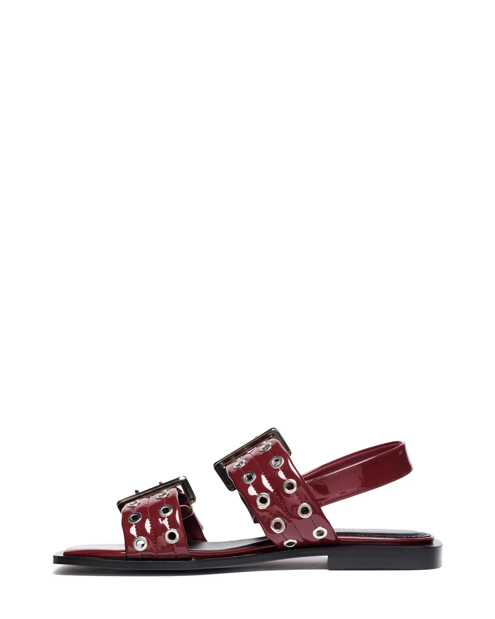 Therapy Shoes Sandals|Flat Sandals-Elemental Slingback Flat Sandal Patent