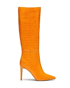 Therapy Shoes Heeled Boots|Tall Boots-Icon Tall Boot Tangerine Croc