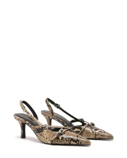 Therapy Shoes Mid Heels-Juicy Slingback Pump Snake