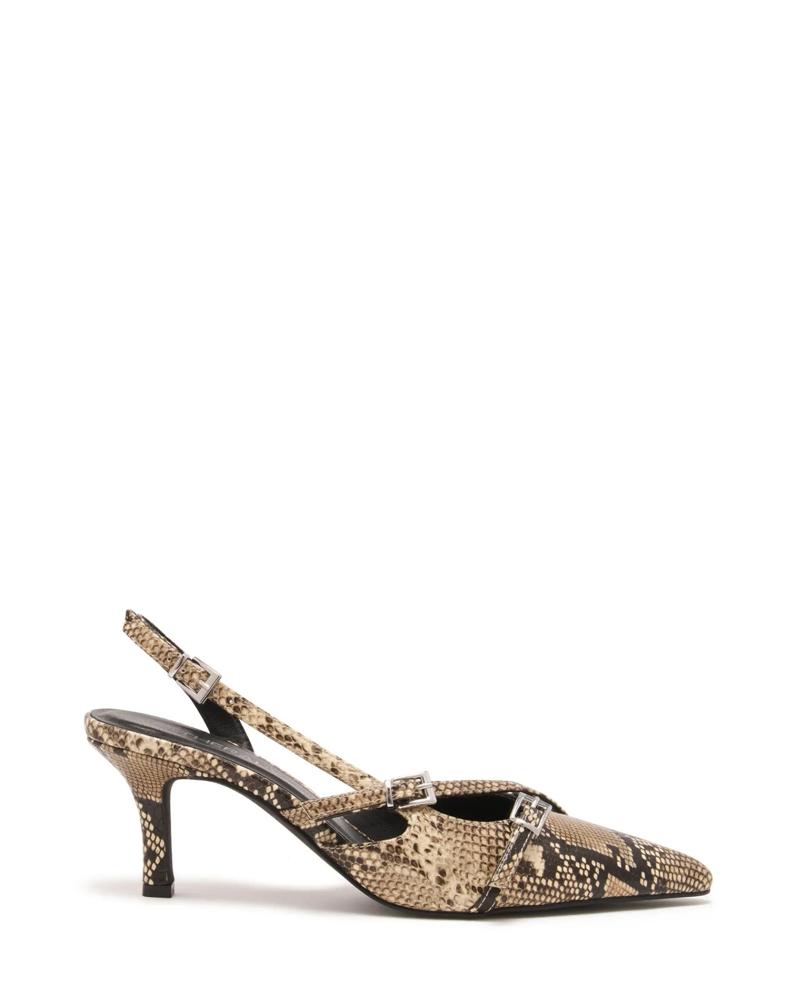 Therapy Shoes Mid Heels-Juicy Slingback Pump Snake
