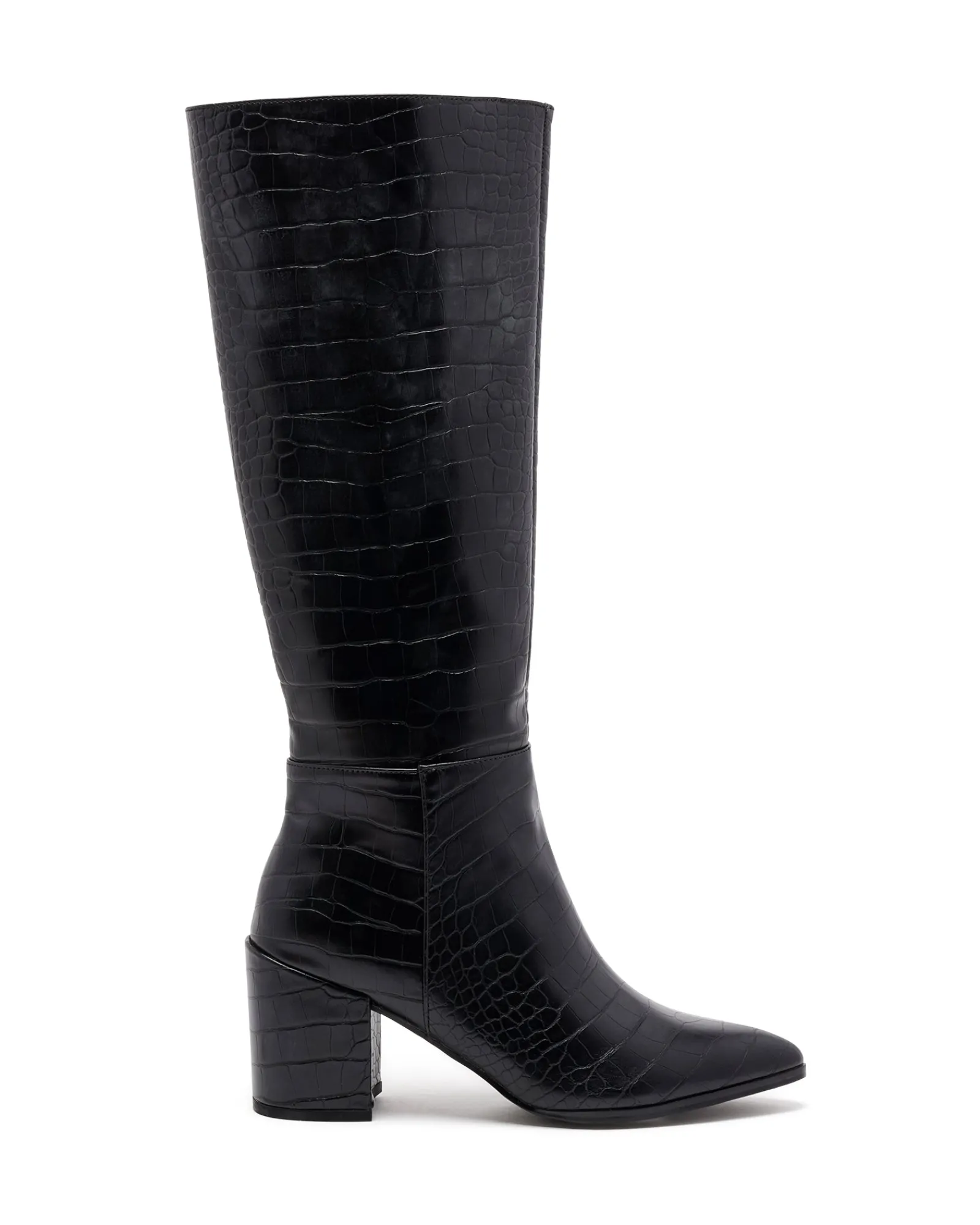 Therapy Shoes Tall Boots-Julia Tall Boot Black Croc