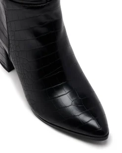 Therapy Shoes Tall Boots-Julia Tall Boot Black Croc