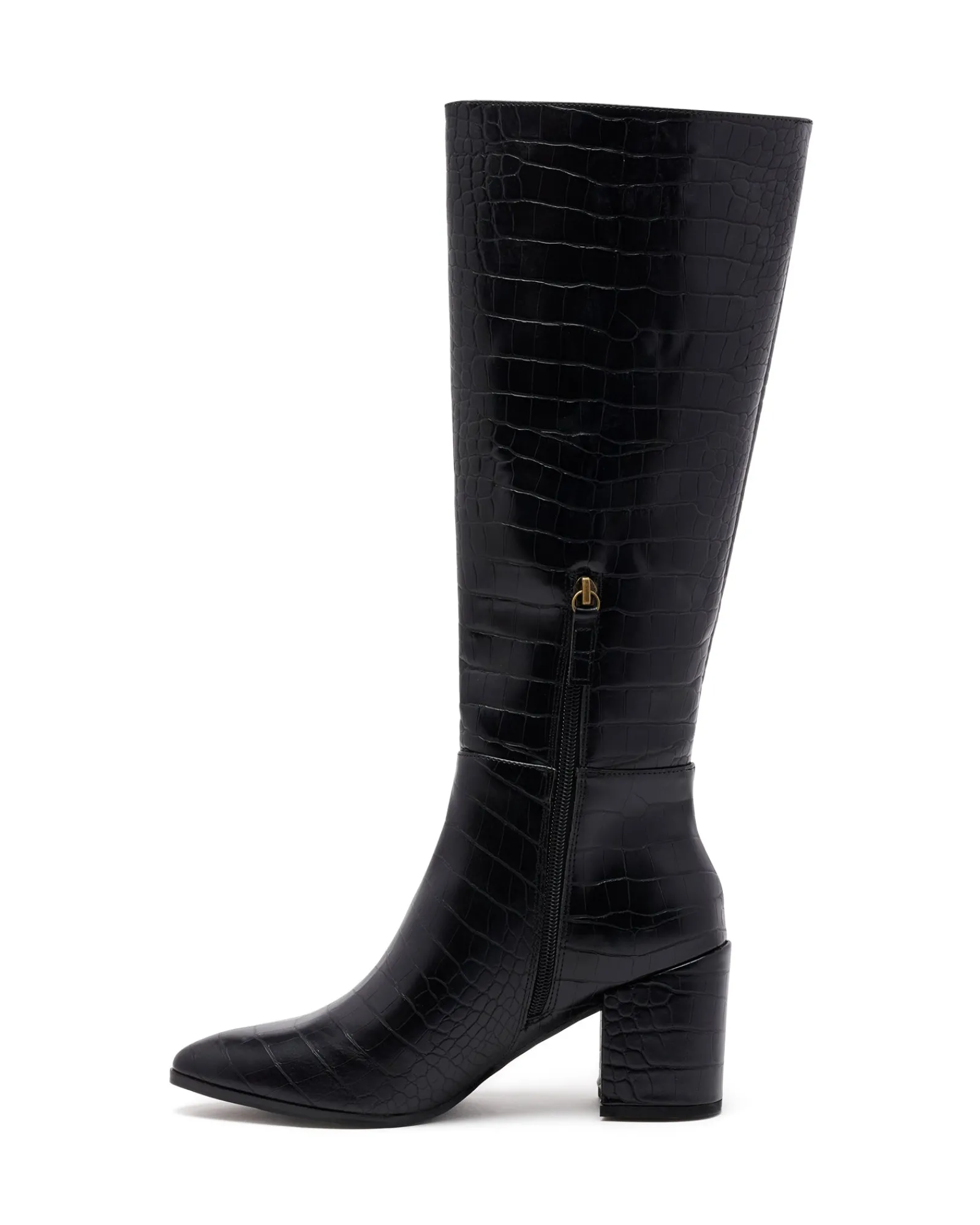 Therapy Shoes Tall Boots-Julia Tall Boot Black Croc