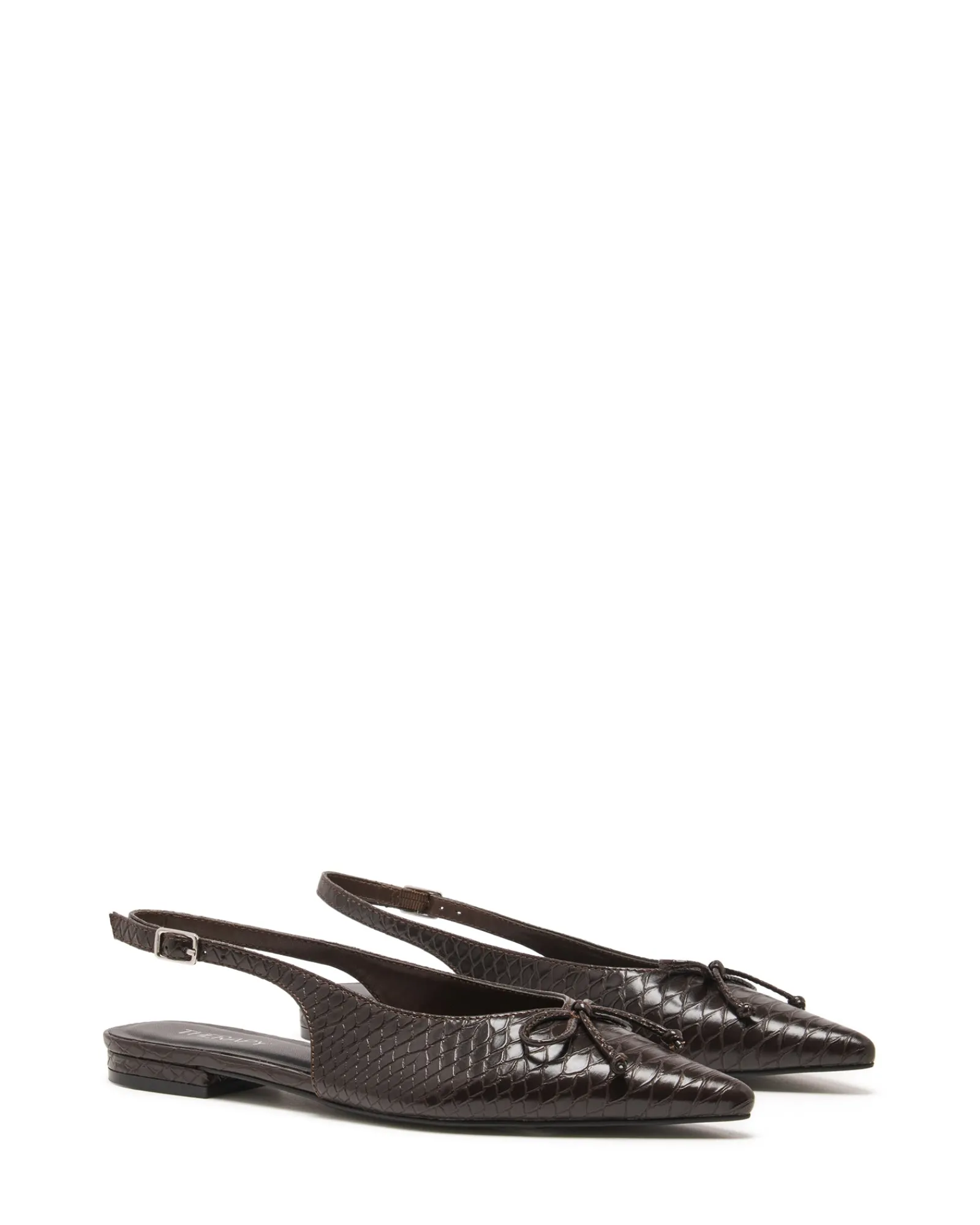 Therapy Shoes Ballet Flats-Lavin Slingback Ballet Flat Snake