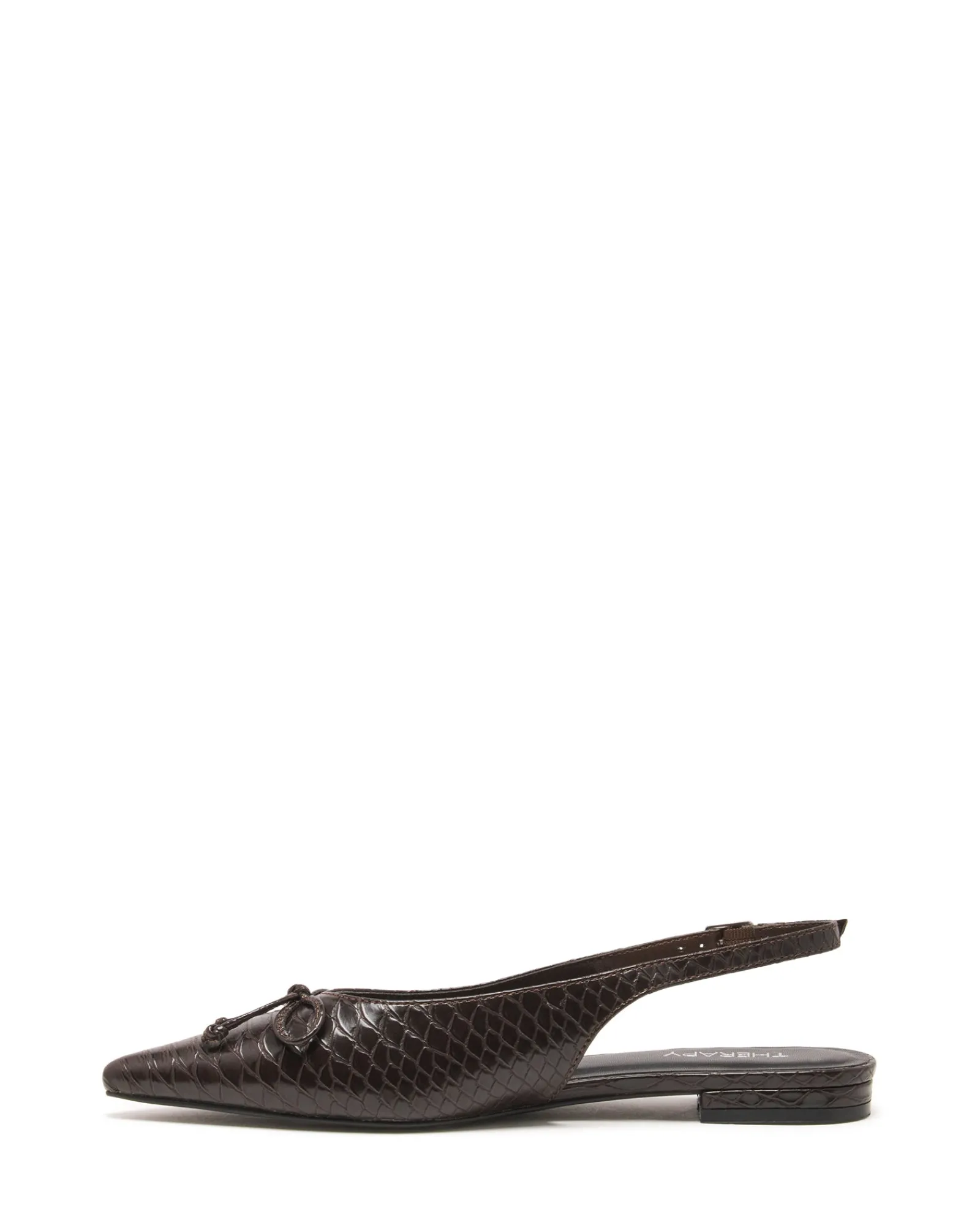 Therapy Shoes Ballet Flats-Lavin Slingback Ballet Flat Snake