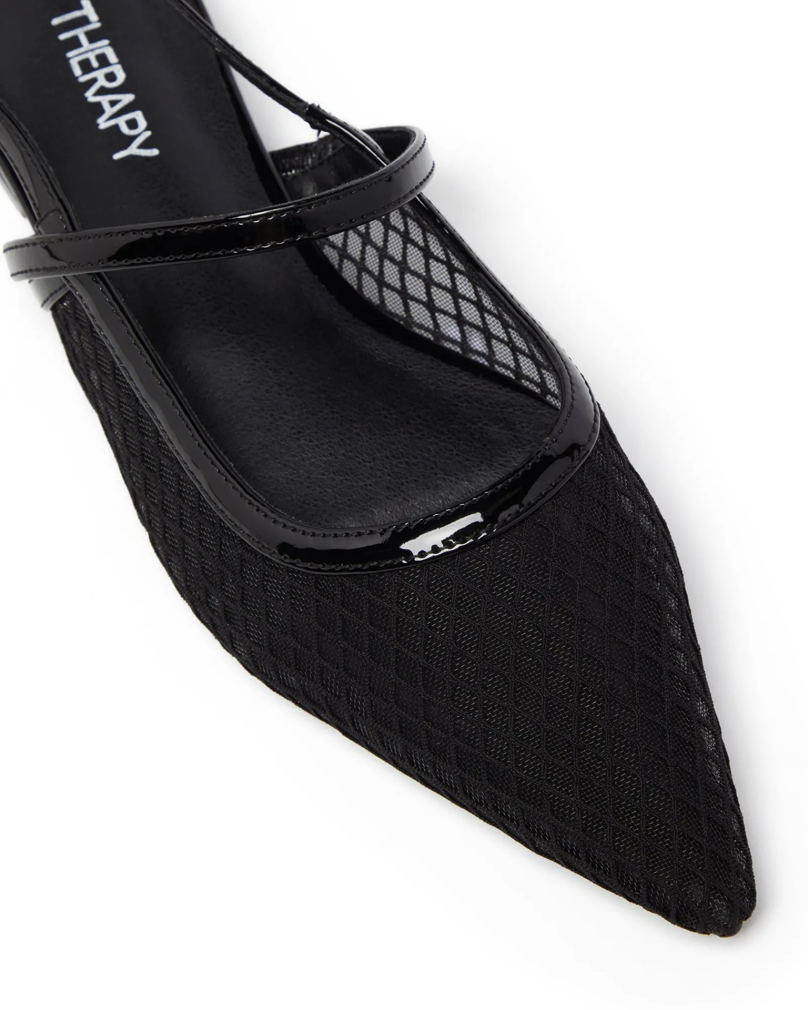 Therapy Shoes Ballet Flats-Lourdes Pointed Flat Mesh