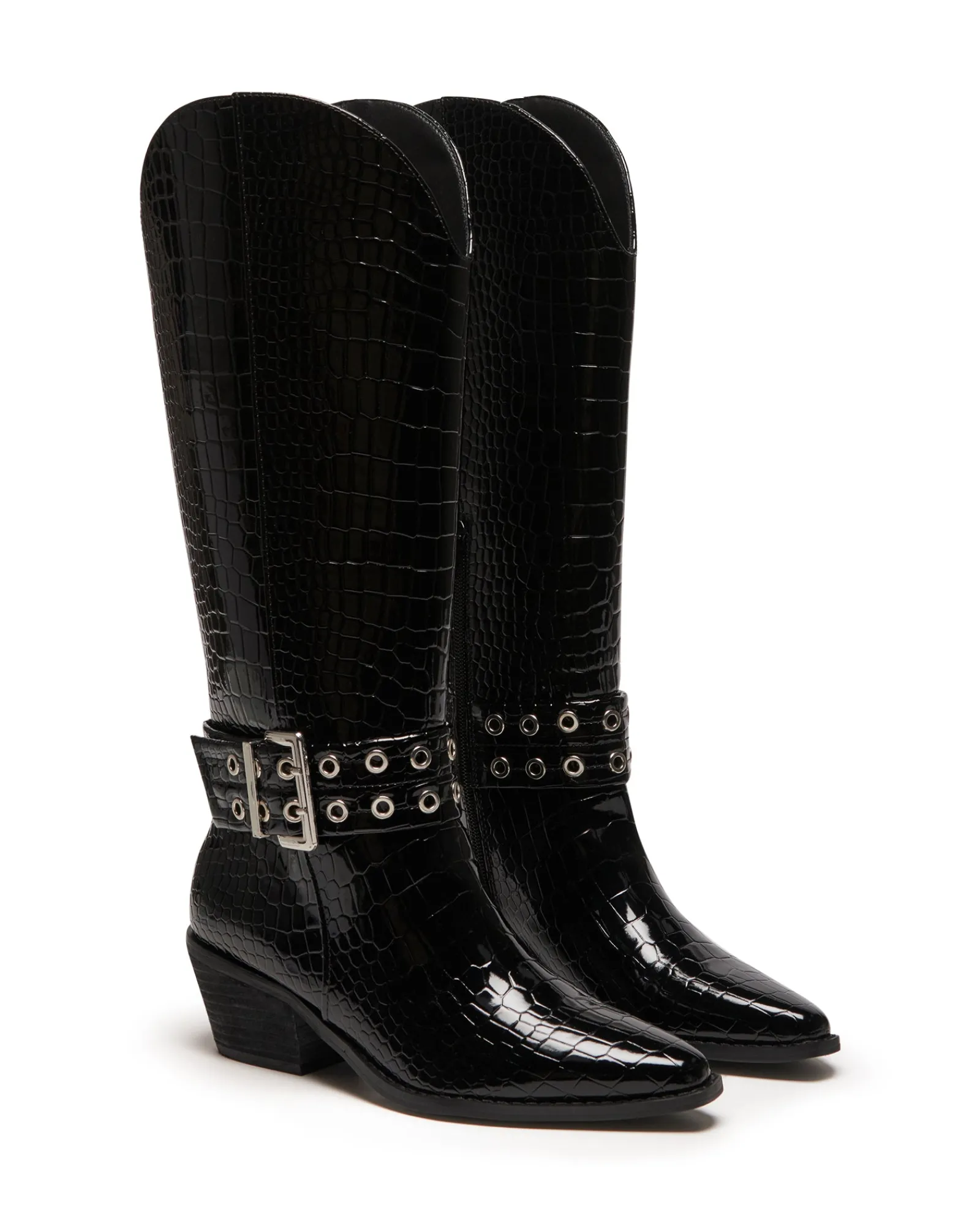 Therapy Shoes Tall Boots-Maiden Tall Boot Patent Croc