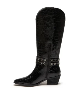 Therapy Shoes Tall Boots-Maiden Tall Boot Patent Croc