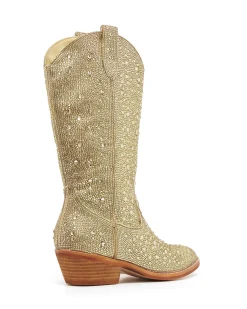 Therapy Shoes Tall Boots|Boots-Majesty Cowboy Boot Rhinestones