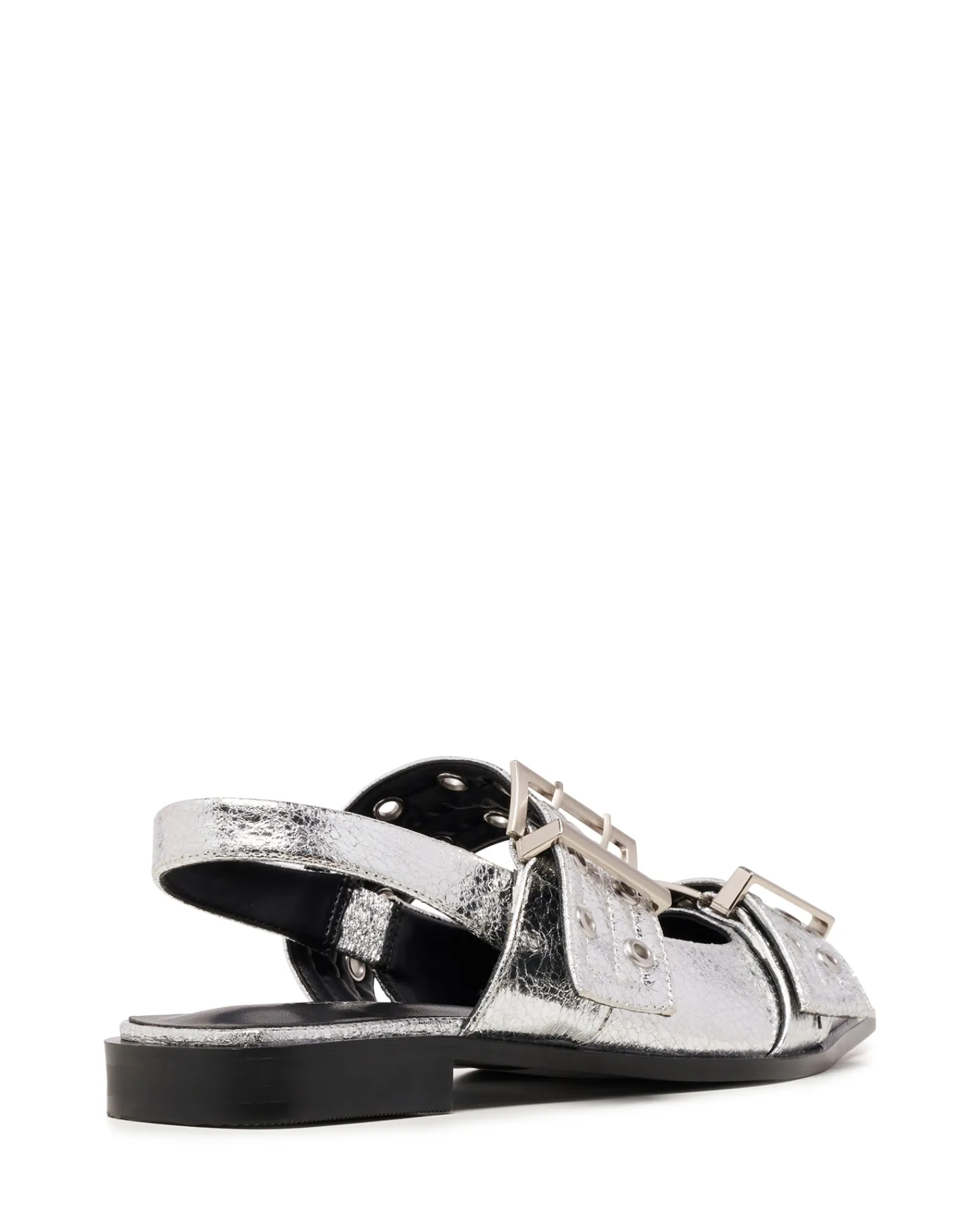 Therapy Shoes Ballet Flats-Matilda Pointed Flat Cracked Metallic