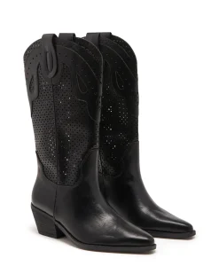 Therapy Shoes Tall Boots-Maxine Cowboy Boot Tumbled