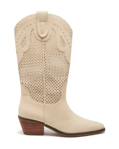 Therapy Shoes Tall Boots-Maxine Cowboy Boot Nubuck