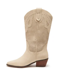 Therapy Shoes Tall Boots-Maxine Cowboy Boot Nubuck