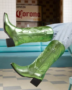 Therapy Shoes Heeled Boots|Tall Boots-Ranger Metallic *FINAL SALE*