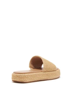 Therapy Shoes Flatform Sandals-Retro Flatform Sandal Raffia