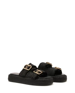 Therapy Shoes Flatform Sandals-Rustic Flatform Sandal Raffia