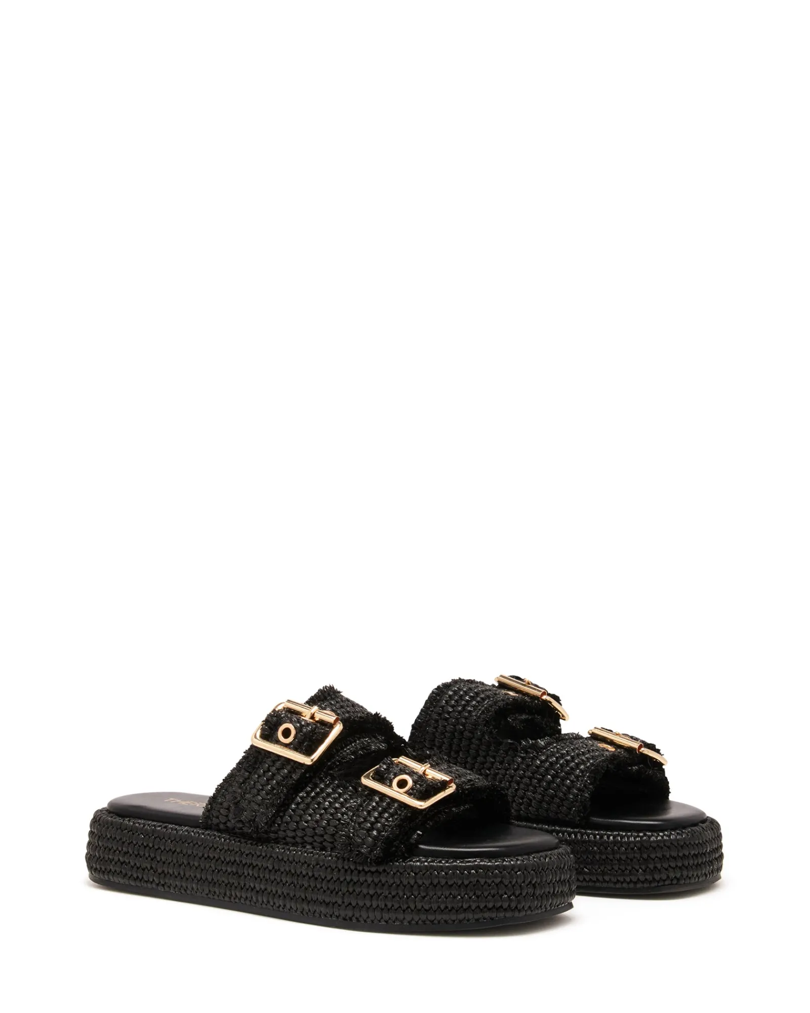 Therapy Shoes Flatform Sandals-Rustic Flatform Sandal Raffia