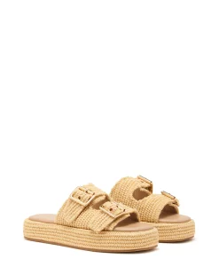 Therapy Shoes Flatform Sandals-Rustic Flatform Sandal Raffia