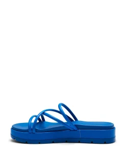 Therapy Shoes Sandals|Flat Sandals-Sliver Flatform Sandal Blue