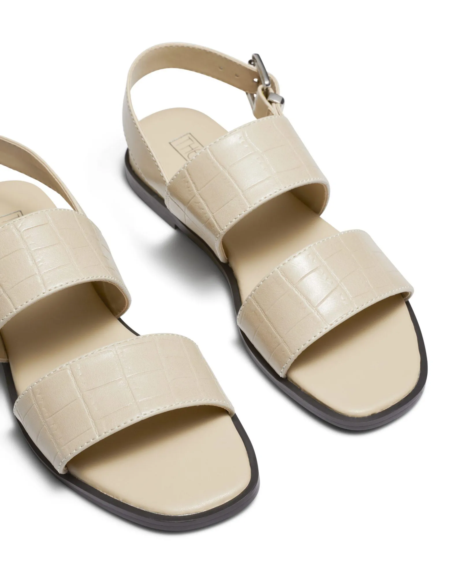 Therapy Shoes Sandals|Flat Sandals-Sparrow Bone Croc *FINAL SALE*