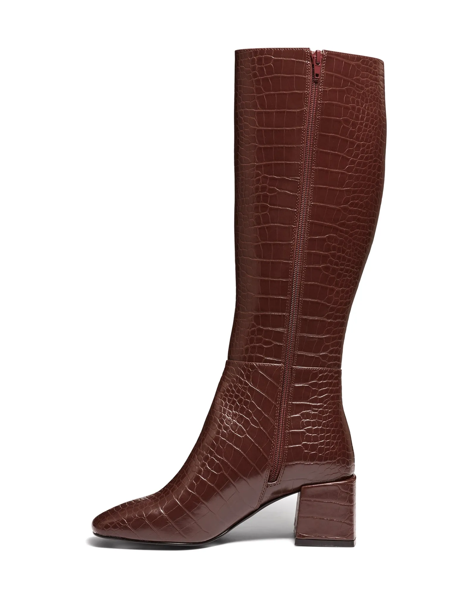 Therapy Shoes Heeled Boots|Tall Boots-Wolf Chocolate Croc *FINAL SALE*